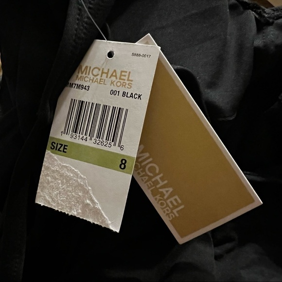 MICHAEL Michael Kors Sash Logo Trim One Piece Black Swimsuit - Picture 12 of 13